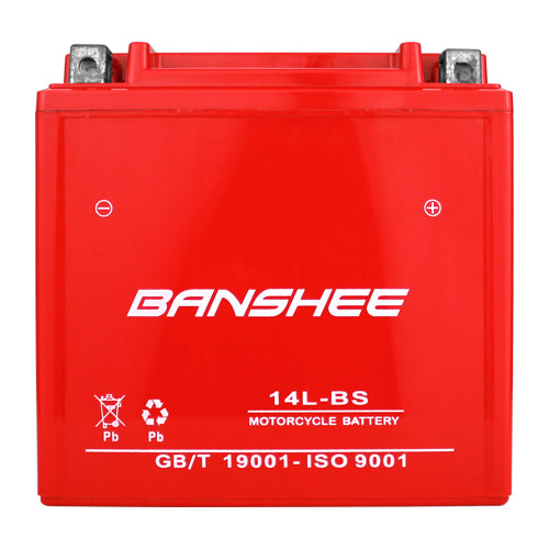 Banshee Replacement for Yuasa YTX14L-BS Battery 4-Year Warranty