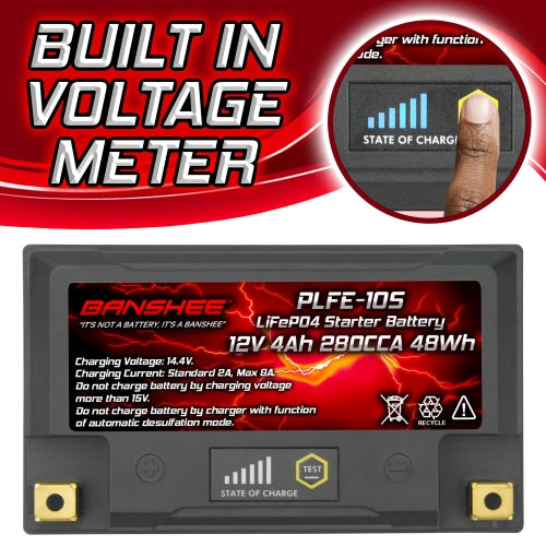 Banshee 12V LiFEPO4 Motorcycle Battery YTXZ10S
