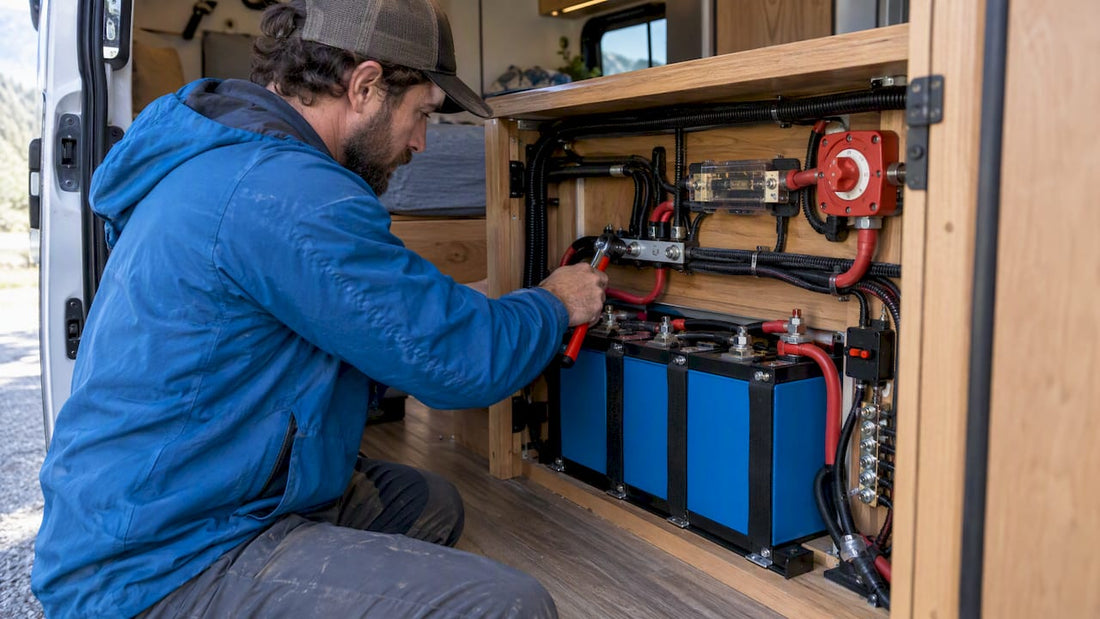 Campervan lithium battery safety installation