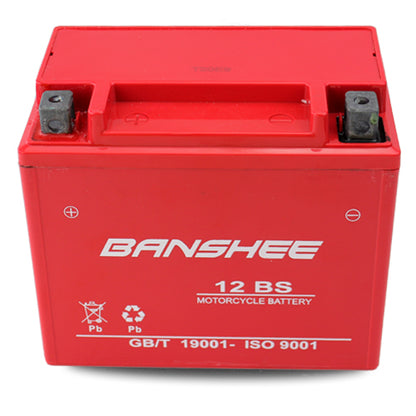 YTX12-BS Banshee- Maintenance Free - Sealed, Lead-Acid AGM Motorcycle Battery