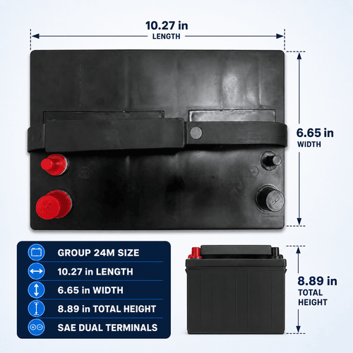 Banshee Group 24M AGM Marine Deep Cycle Battery 12V 75Ah 525CCA 200RC