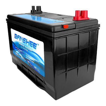 Group 27 Deep Cycle Battery, Dual Purpose Marine Battery