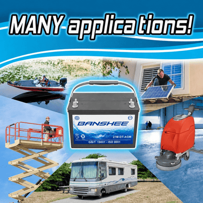 Banshee Group 27 AGM Marine Battery – 730CCA Sealed Deep Cycle for Boats & Trolling Motors