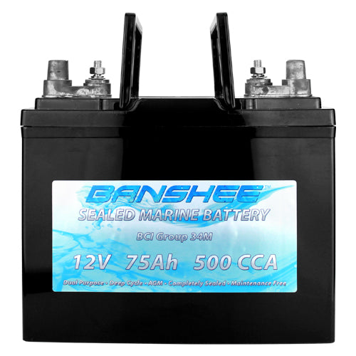 Deep Cycle Sealed AGM Marine Battery Group 34 – Banshee Battery