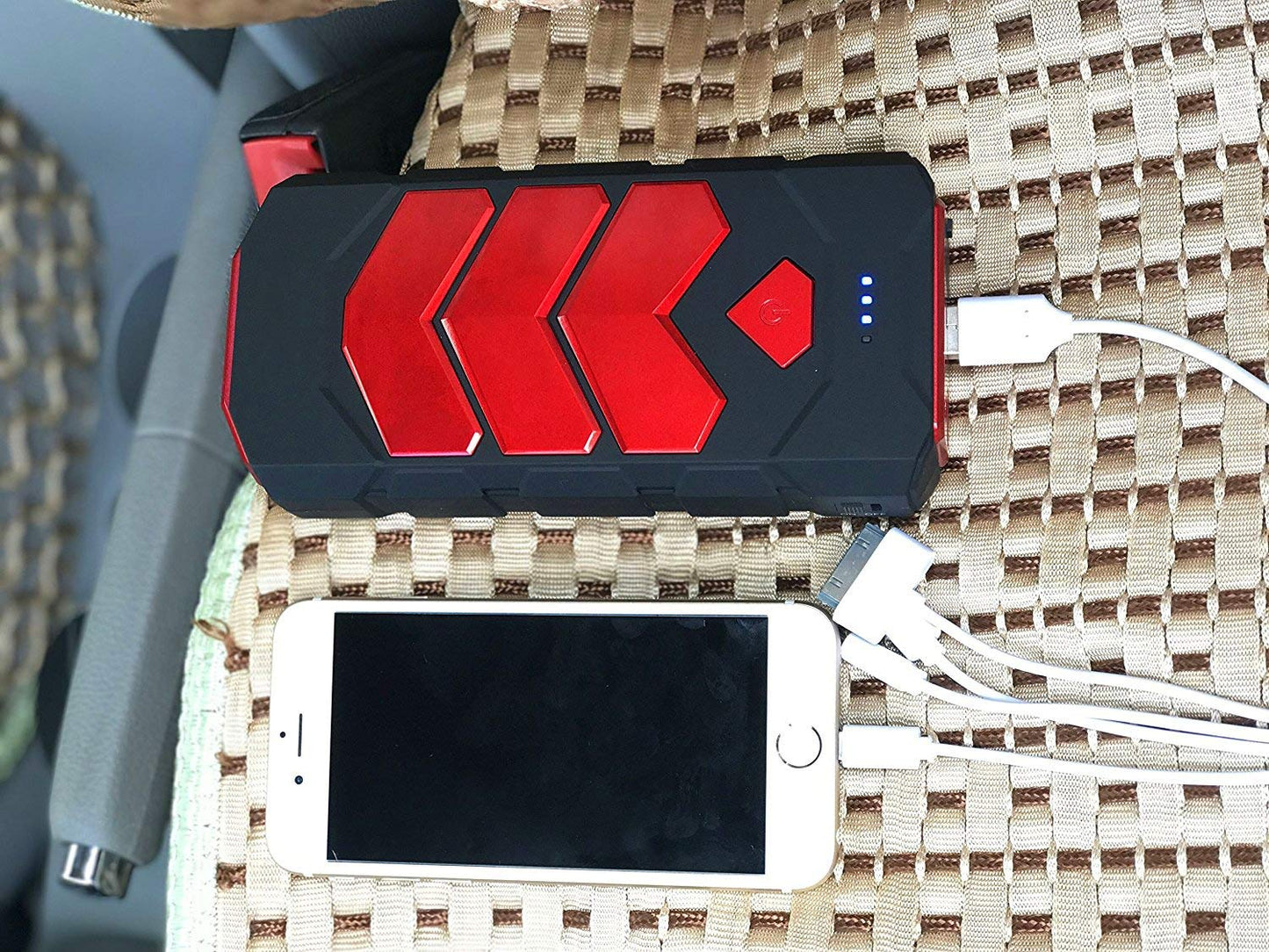 Banshee 800A Car Jump Starter – 10A Portable Power Bank with LED Flashlight, 12V Booster, Dual USB Charging, 18,000mAh