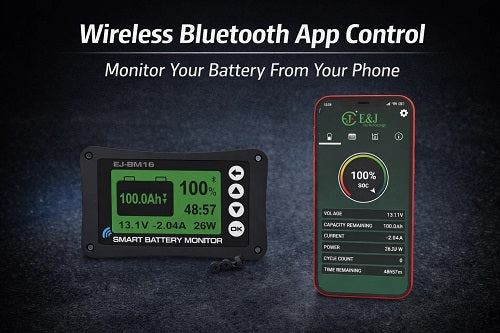 Off-grid solar battery monitor 500A shunt included