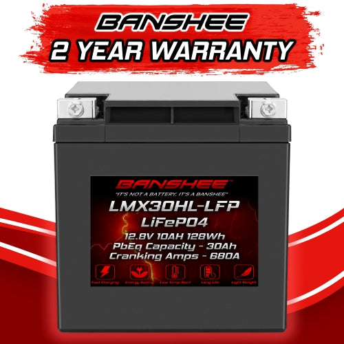 LiFEPO4 30L-BS Sealed Starter Motorcycle Battery