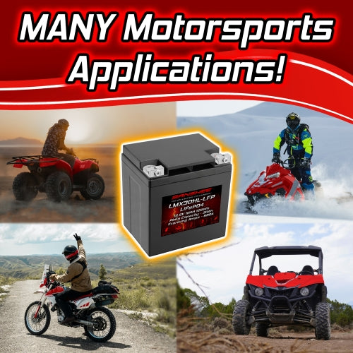 LiFEPO4 30L-BS Sealed Starter Motorcycle Battery