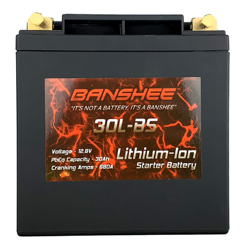 LiFEPO4 30L-BS Sealed Starter Motorcycle Battery