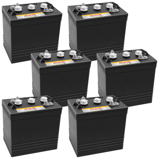Banshee B-GC2-6 6V Deep Cycle Battery, Golf Cart, Solar, Marine, RV, Industrial Applications, Pack of 6