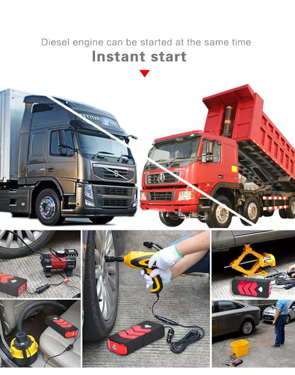 Banshee 800A Car Jump Starter – 10A Portable Power Bank with LED Flashlight, 12V Booster, Dual USB Charging, 18,000mAh