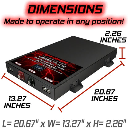Super Slim 12V 100Ah LiFePO4 Battery Pack with Twin Anderson Style Connectors & M8 Terminals