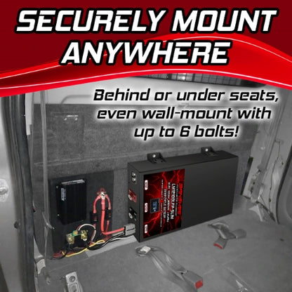 Super Slim 12V 100Ah LiFePO4 Battery Pack with Twin Anderson Style Connectors & M8 Terminals