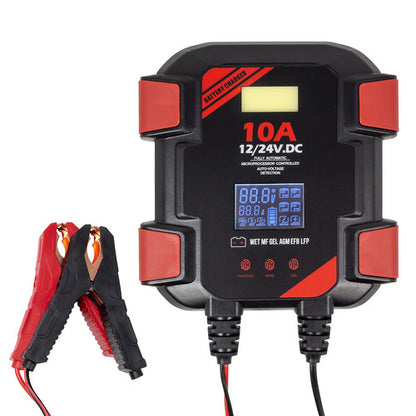 Smart Battery Charger, 12V 10A / 24V 5A, for Lead Acid, AGM & LiFePO4 Batteries